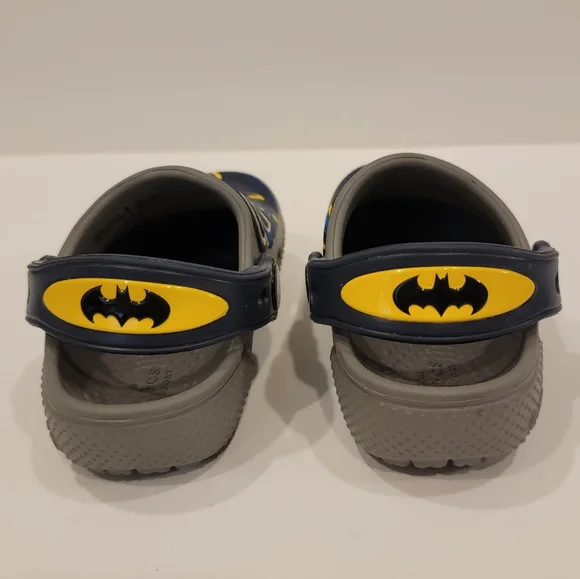 Rare Crocs Batman Superhero Sandals | Infant Size C5 | Blue, Yellow, Size 5 Baby - Picture 8 of 10